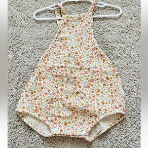 Rylee + Cru Floral Diaper Cover in Cream and Pink